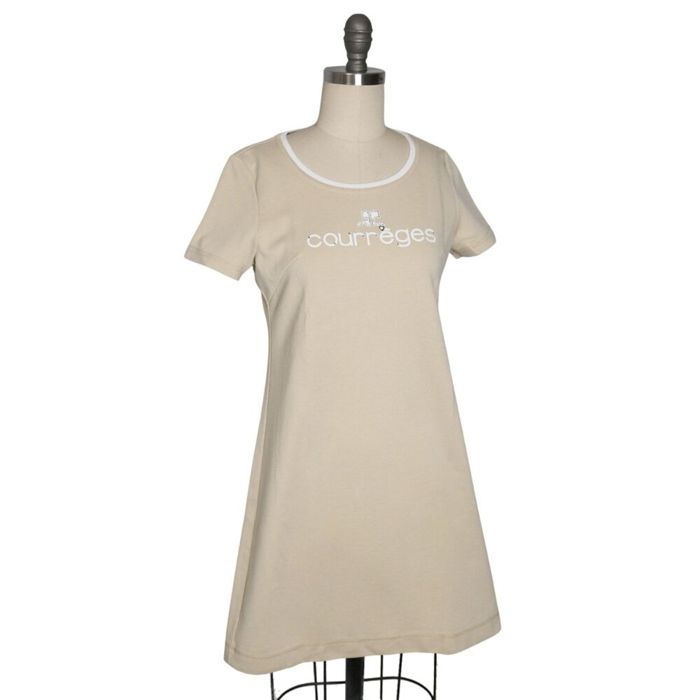 00s Courreges logo print t-shirt dress